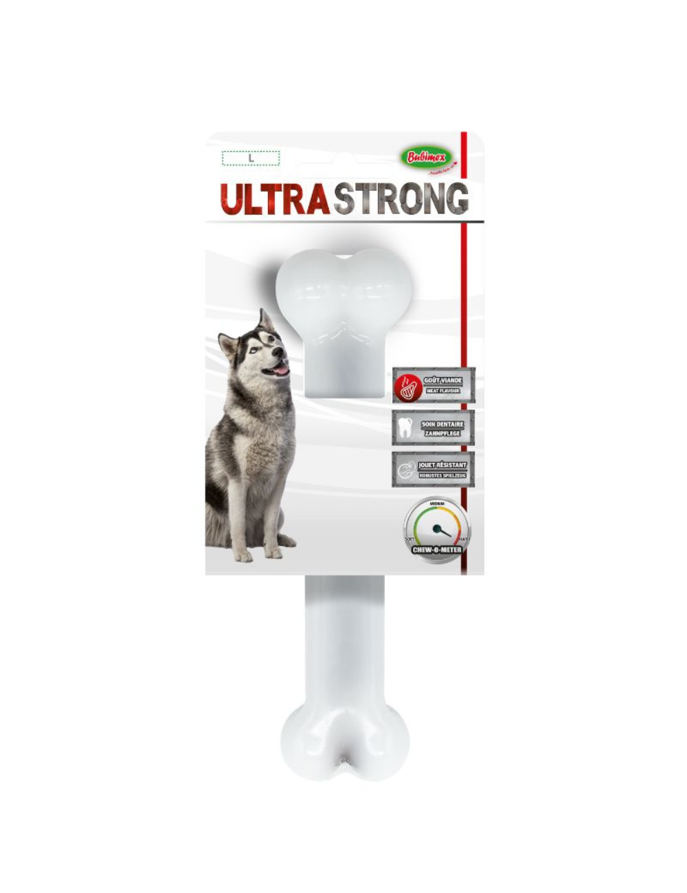 Os Ultra Strong Fourré 20cm – Jouet Résistant pour Chien, Goût Viande