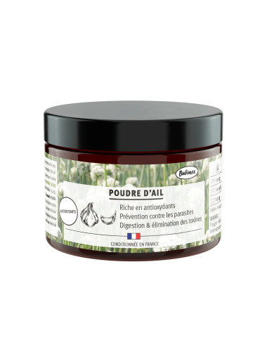 Poudre d'ail pour chien – 60 g | Complément naturel riche en antioxydants, digestion & prévention des parasites