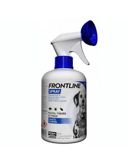 Frontline Spray 250ML – Traitement Anti-Puces, Tiques et Poux pour Chiens et Chats