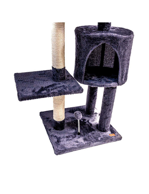 Arbre à Chat L40xL40xH112cm – Griffoir, Perchoirs et Niche Douillette