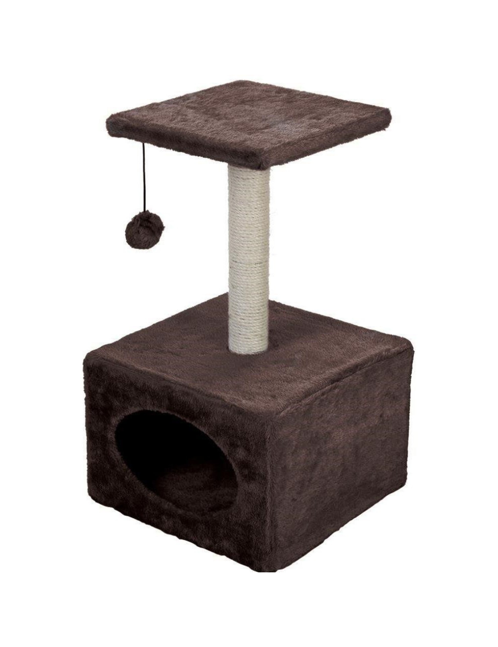 Arbre à Chat avec Niche et Griffoir - Compact et Confortable (L30 x l30 x H53cm)