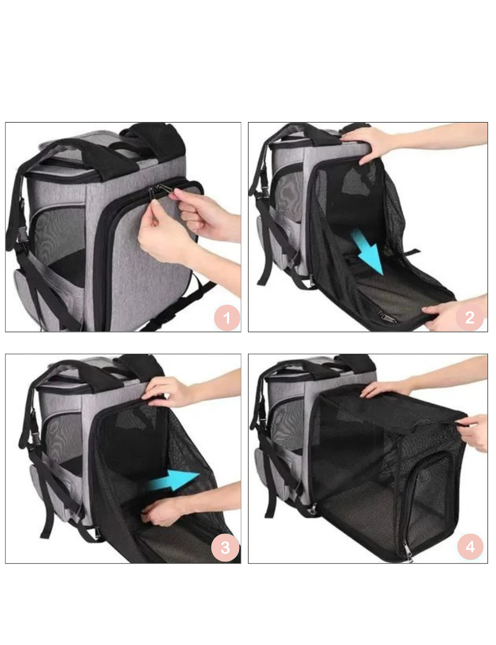 Sac de Transport pour Chien et Chat – Confort et Sécurité
