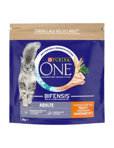 Purina ONE - Croquettes pour Chat Adulte au Poulet et aux Céréales - 3kg