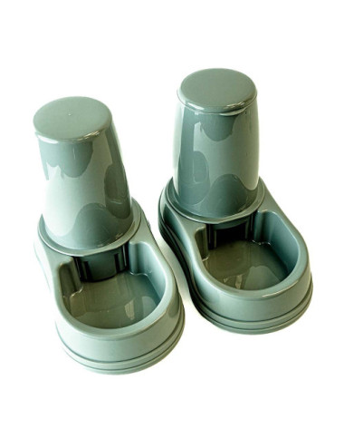 Mangeoire automatique 2-en-1 pour chien et chat – Distributeur de croquettes et d'eau 2L